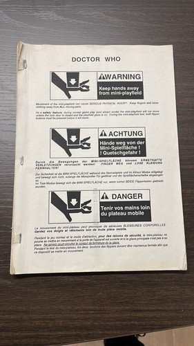 Manuale doctor who flipper - manuale,