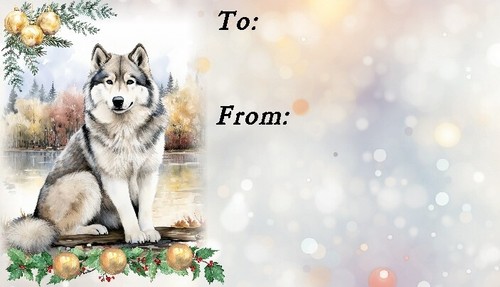 Alaskan malamute dog christmas - alaskan,