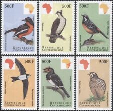Africa centrale 1999 uccellini, Osprey, quaglia, Hornbill, Shrike, Swift, mappe MNH