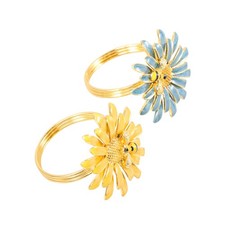  2 Pcs Fermatovaglioli Porta Del Tovagliolo Di Metallo Anelli Da Tavolo