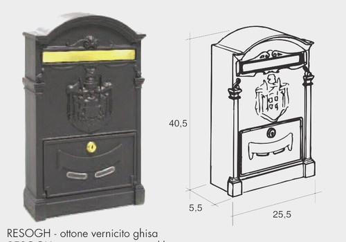 Cassetta postale ottone - cassetta,