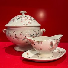 Zuppiera e salsiera dipinte a