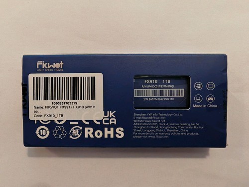 Fikwot fx910 1tb ssd - ssd, nvme