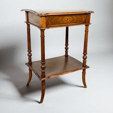 Antico tavolino da lavoro Francese mobile d'epoca 900 Mobiletto comodino Toletta