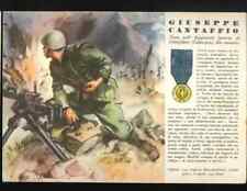Cartolina Postale Eroe Medaglia oro 1941 G CANTAFFIO GIMIGLIANO CATANZARO 208°RF