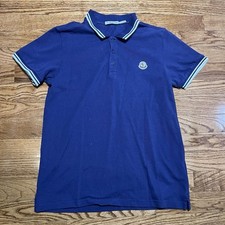 Polo moncler blu ragazzo - moncler,