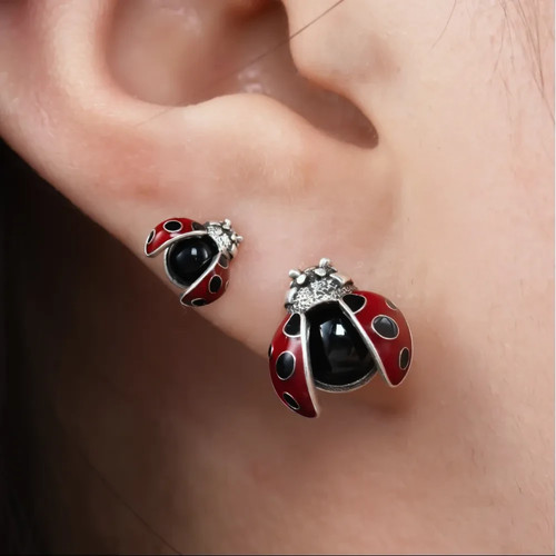 Borchie coccinella argento