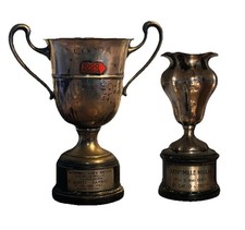 Trofei Mille Miglia 1954 e 1957 in argento massiccio. Classe 750cc