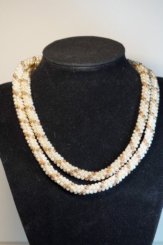 Collana tubolare all uncinetto - collana, all'uncinetto
