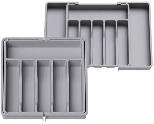 Portaposate regolabile grigio - regolabile,