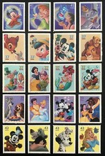 3865,3912,4025,4192,4342 - L'ARTE DI DISNEY, Set completo di 20 singoli, MNH