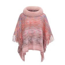 Poncho Cape Con Collo In