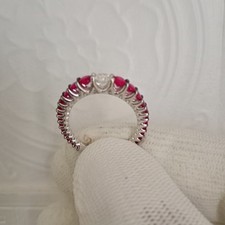 Anello Donna in Oro Diamante e Rubini