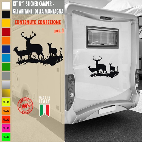Adesivi camper animali foresta - camper,