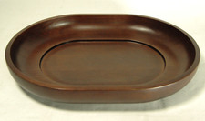 Piatto vassoio etnico ovale Chocolate legno teak design CoseCasa ICM frutta-HV( 