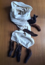 Sciarpa Lana Pelliccia Code Visone Vintage '80 