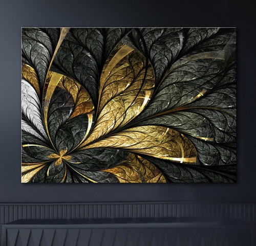 Quadro tela foglia - quadro, nero