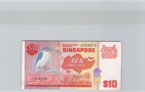 Banconota singapour dollari - singapour, 10