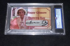 Carta Frances Bay firmata 3x5 taglio personalizzato PSA slabbrata Happy Gilmore nonna attrice