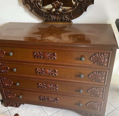 Cassettiera vintage legno - cassettiera,