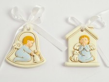 10 BOMBONIERE CAPOCULLA ANGIOLETTI 7X7 CERAMICA  DECORATI MANO