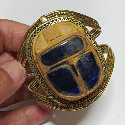 Bracciale scarabeo rame fatto