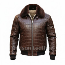 Giacca di lusso in pelle di