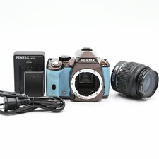 PENTAX fotocamera reflex digitale obiettivo singolo K r 18 55 mm F3.5 5.6 metallo marrone blu (
