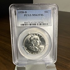 1958-D Franklin mezzo dollaro