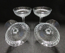 Vintage Set of 4 Heisey Banded Flute (#150) 3 oz. Liquor Cocktail Glass Stemware
