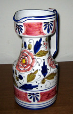 BROCCA CARAFFA ARS DERUTA Ceramica artigianale dipinta a mano - Vintage