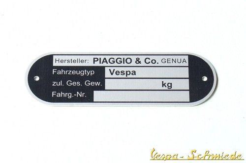 Targa vespa piaggio co - vespa,