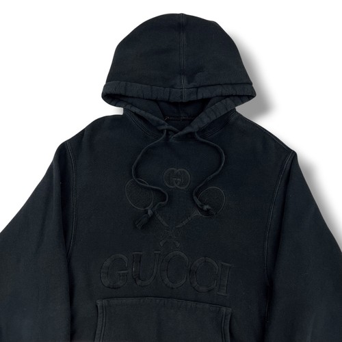Felpa nera con cappuccio - , gucci