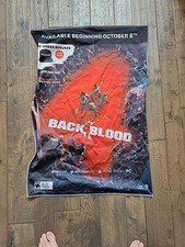 Poster in tessuto da esposizione promozionale Back 4 Blood raro Gamestop 