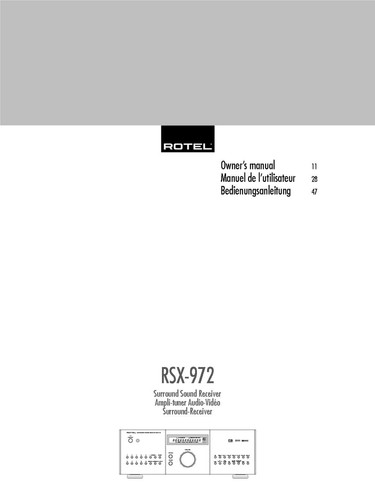 Rotel rsx 972 ricevitore - rsx-972,