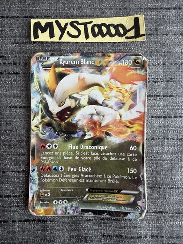 Carte pokémon kyurem - carte, blanc