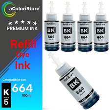 Ricarica inchiostro cartucce Stampante Epson EcoTank Eco Tank 2650 5 flaconi