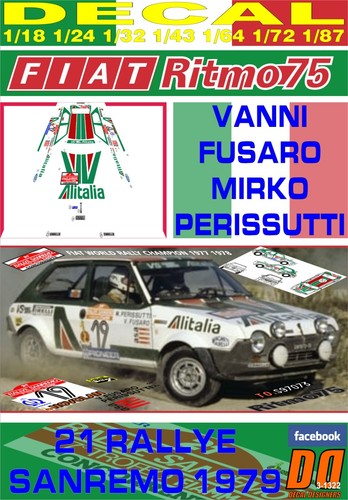 Decal fiat ritmo abarth - 75,
