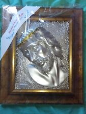 Quadro Bassorilievo In Argento 925 Raffigurante Cristo