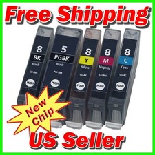 5 Ink Pack w/ CHIP for Canon