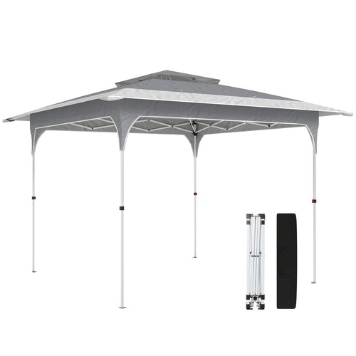 Outsunny gazebo pieghevole - pieghevole, con