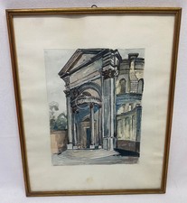 Quadro dipinto chiesa stile barocco con cornice in legno 44x35,5x1,5 cm arredo