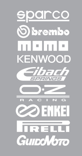 Adesivi bianchi sponsor porte - sponsor,