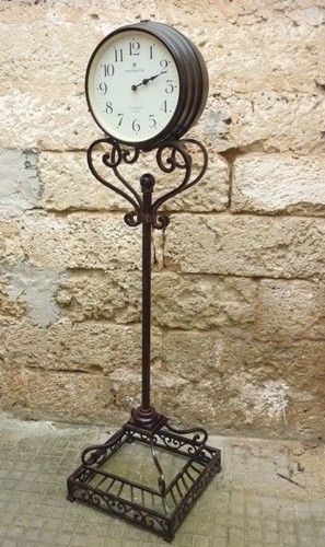 Orologio bifacciale piantana - bifacciale,