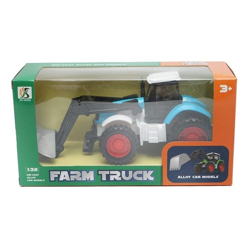 Trattore blu con - , neve