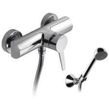 Rubinetto miscelatore bagno Pin esterno doccia cromo lucido completo di doccetta