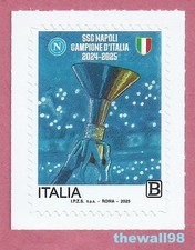 ITALIA 2025 Napoli Campione d'Italia 2024/25 FRANCOBOLLO ADESIVO