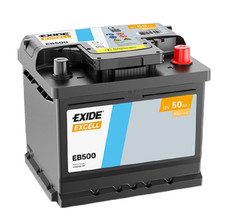 Batteria Auto EXIDE EXCELL EB500 – 12V 50Ah 450A CCA L1 = ROFIBA 45400