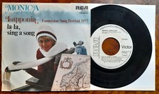 Monica Aspelund Lapponia Eurovision RCA Italy 7"+PS White Demo Mint