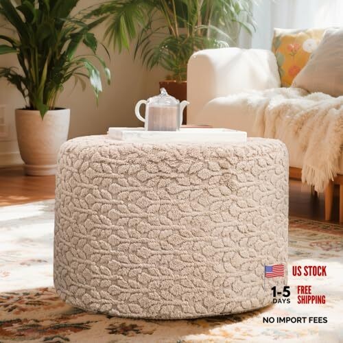 Round pouf ottoman 20 x - pouf,